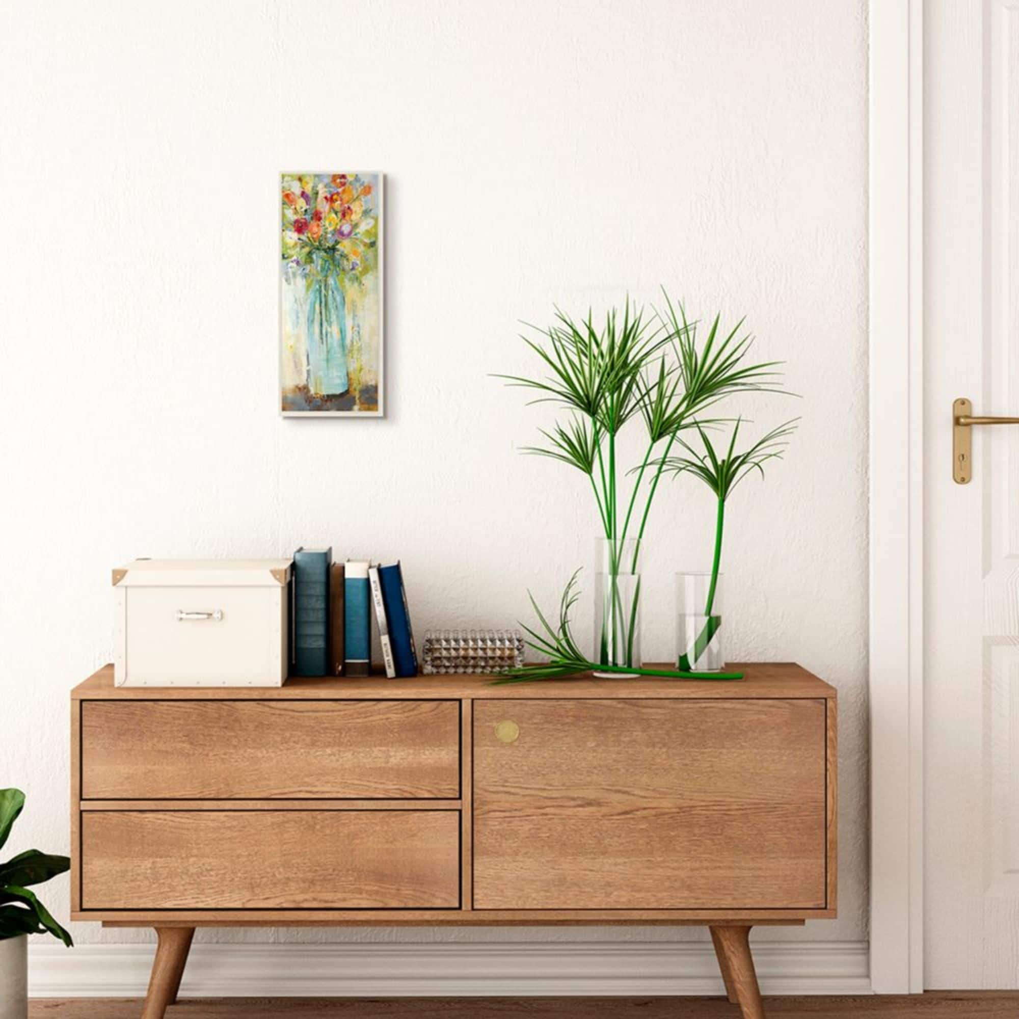 Stupell Industries Rustic Spring Bouquet Abstract Organic Shapes Wood Wall Plaque